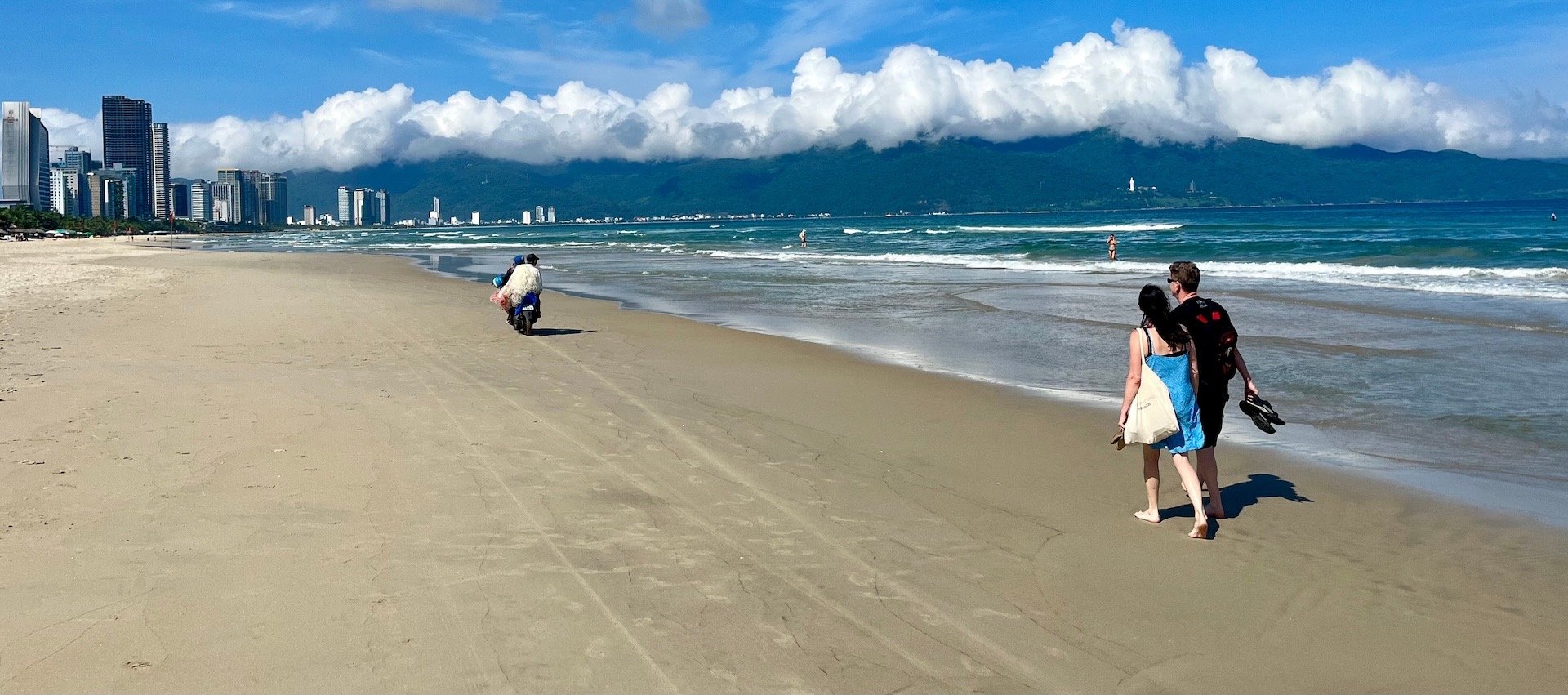 My Khe Beach in Da Nang with the Son Tra Peninsula in the distance