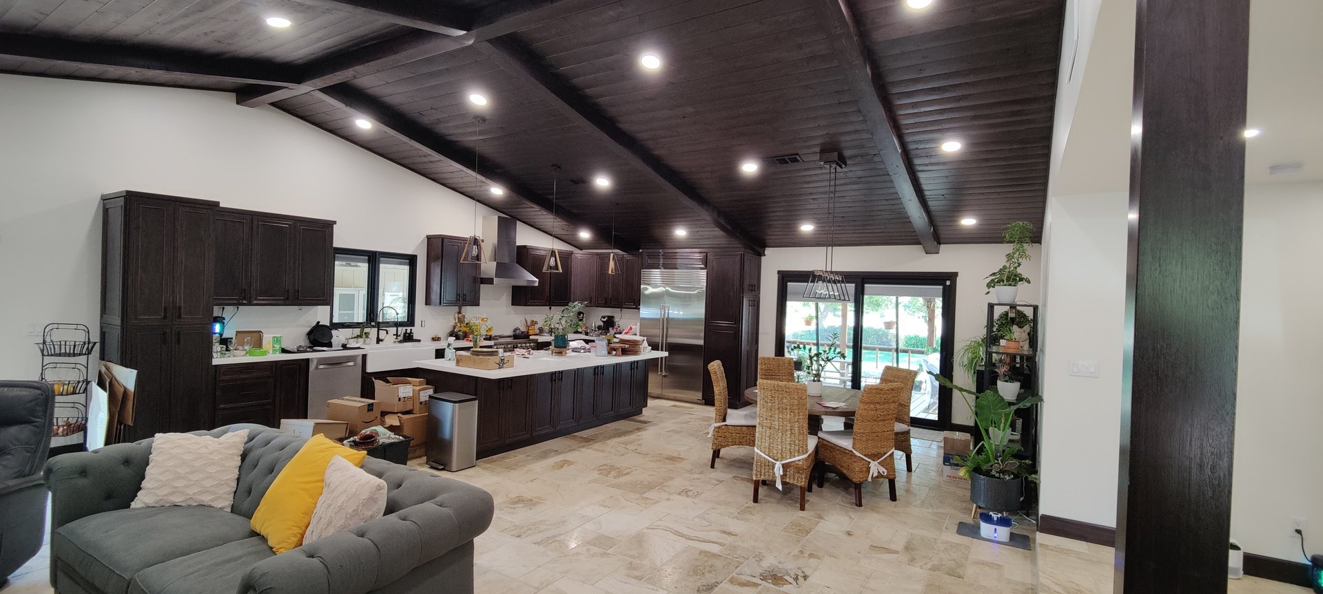 kitchen from open concept full home renovation