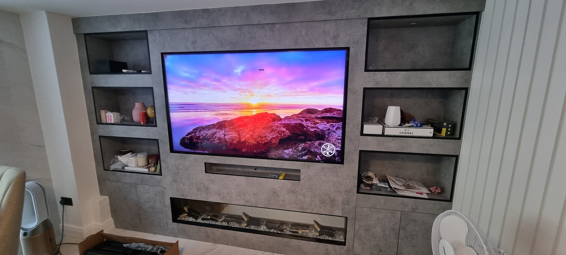 SKY Glass television wall mount installation