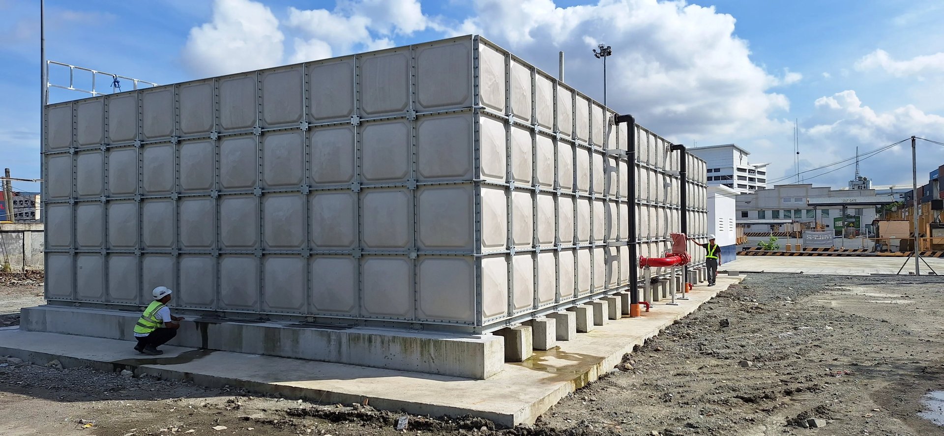 GRP sectional water tank in qatar big size