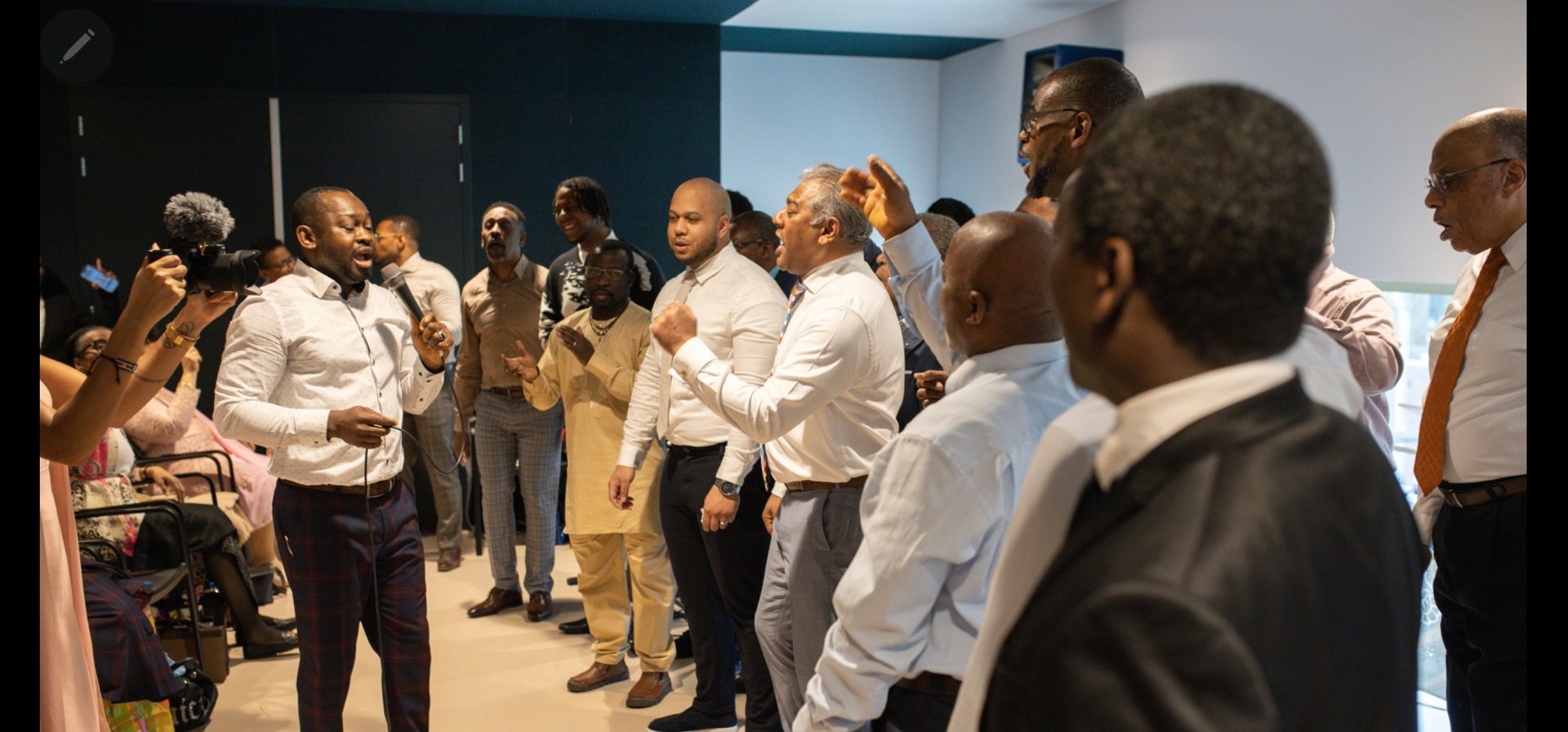 Brother choir singing