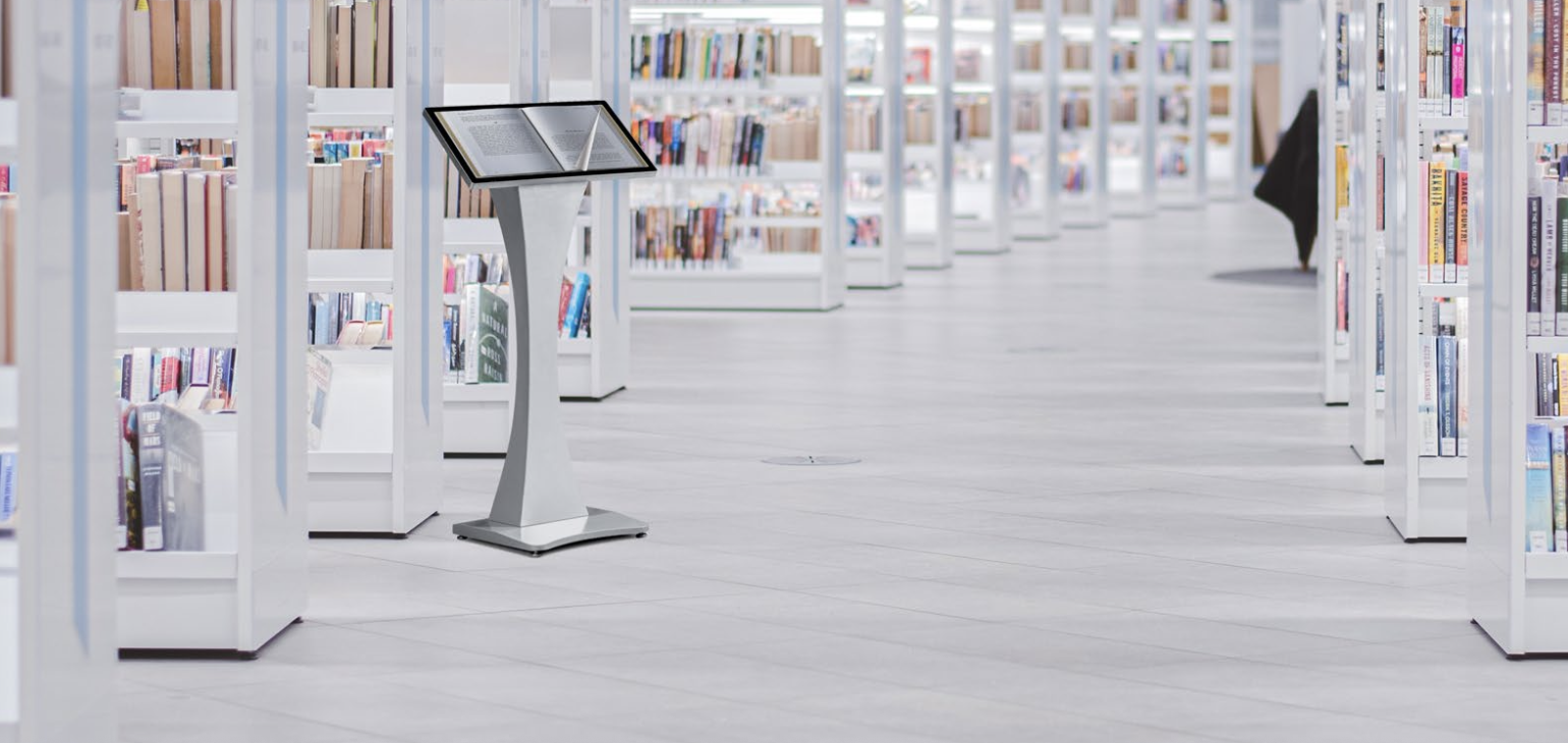 Custom OEM interactive touch screen kiosk with UL/CE certified components and sheet-metal enclosure