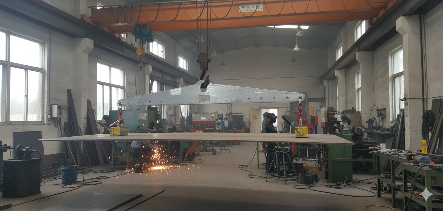 Lift Magnet on Spreader Beam In-use