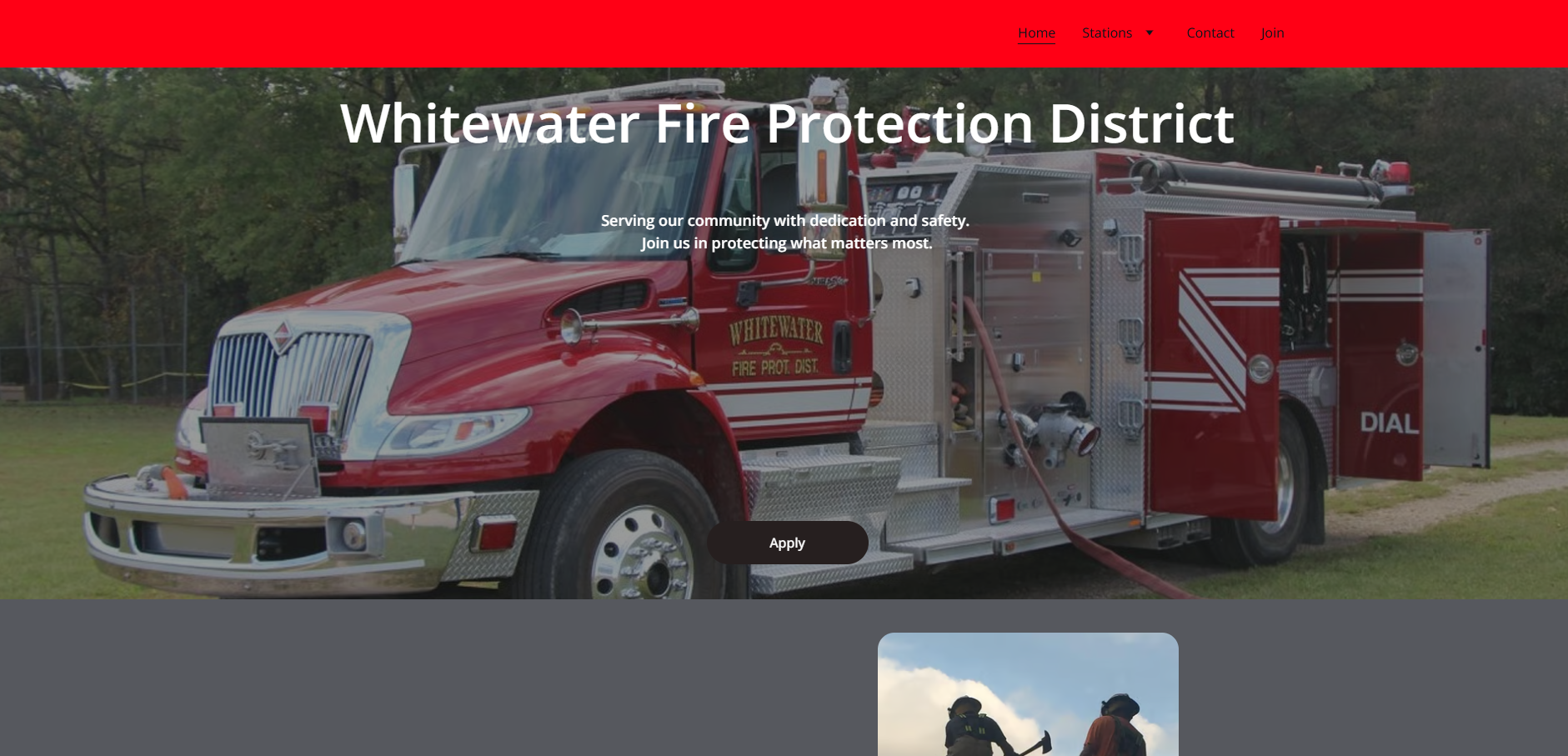 Whitewater Fire Protection District official website photo