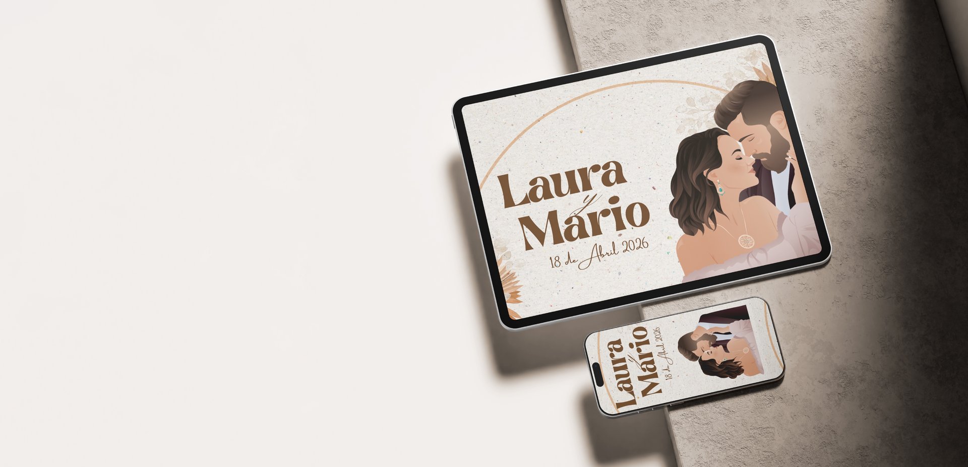 invitaciones web boho modelo Laura