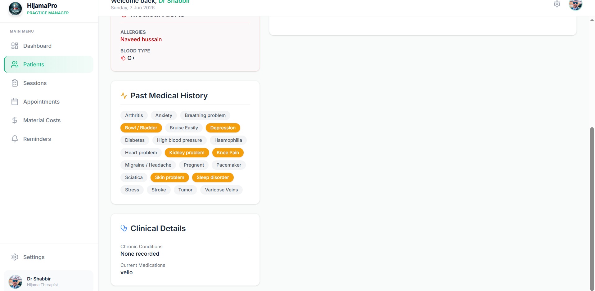 Hijama Practice Management Software