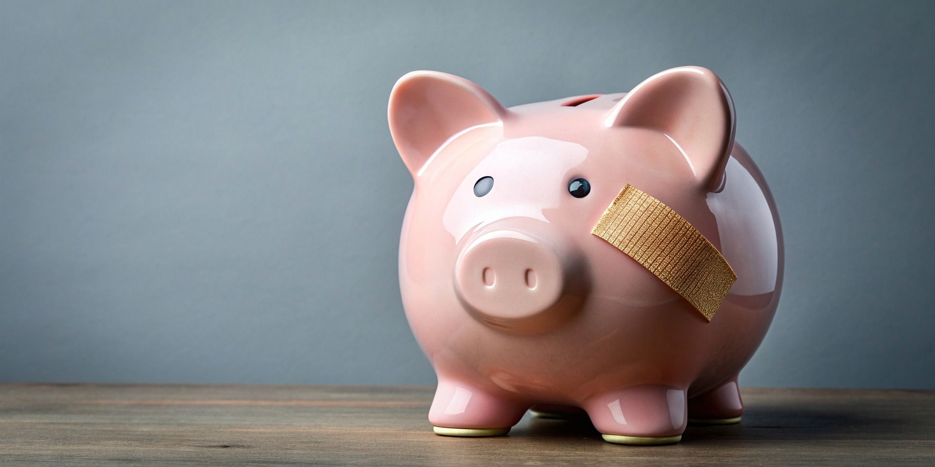 piggy bank with a bandaid for inflation affecting retirement
