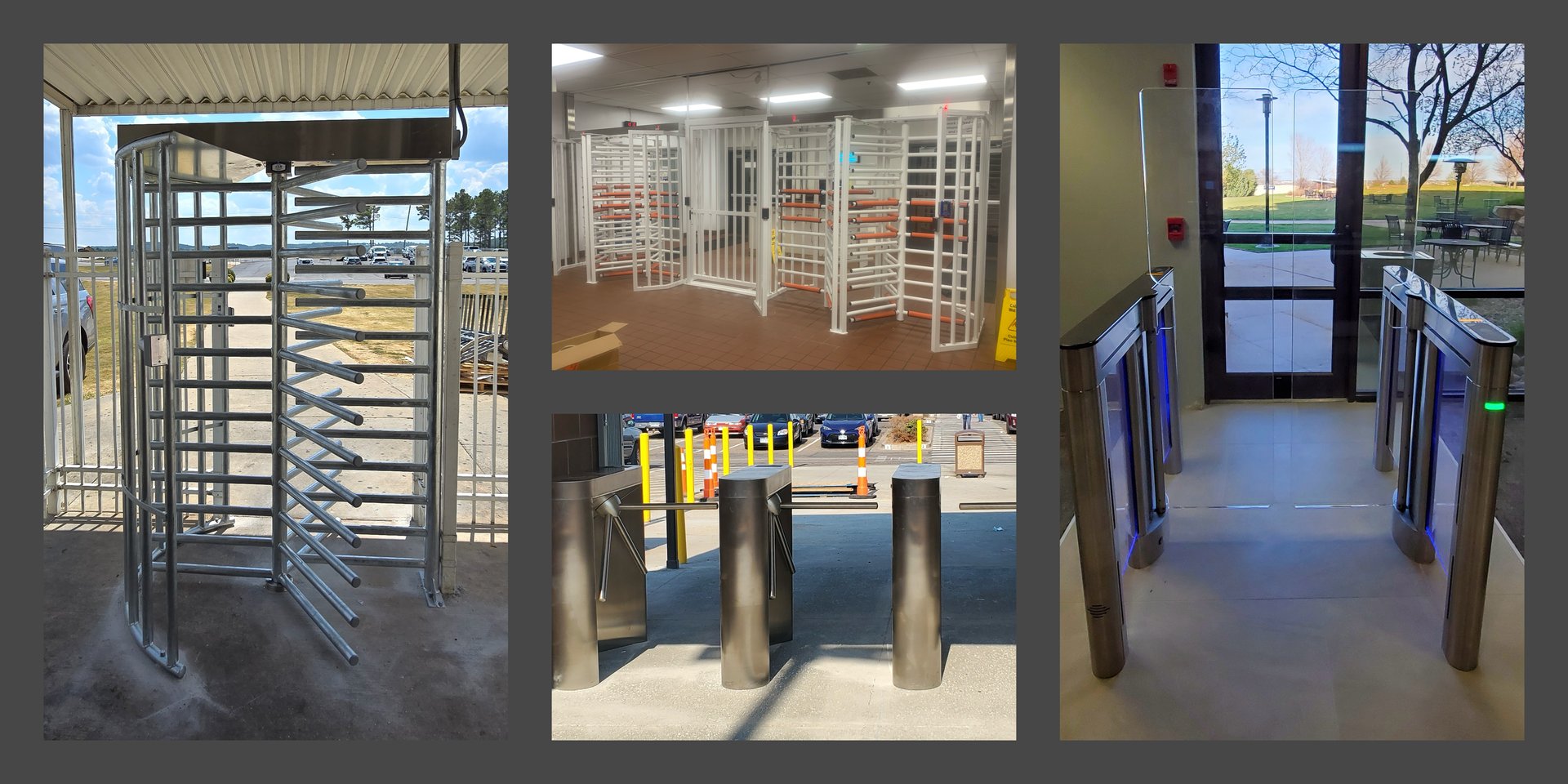 turnstile installation, optical turnstile, full-height turnstile, waist-height turnstile