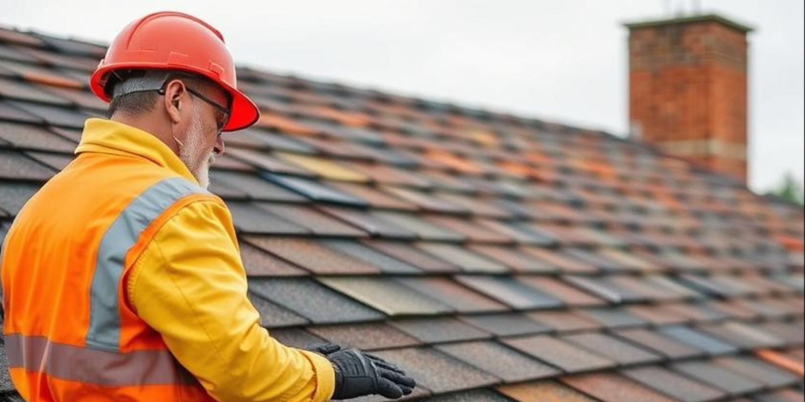 Roof replacement in progress by Lucky Duck Roofing after storm damage in Illinois plywood decking