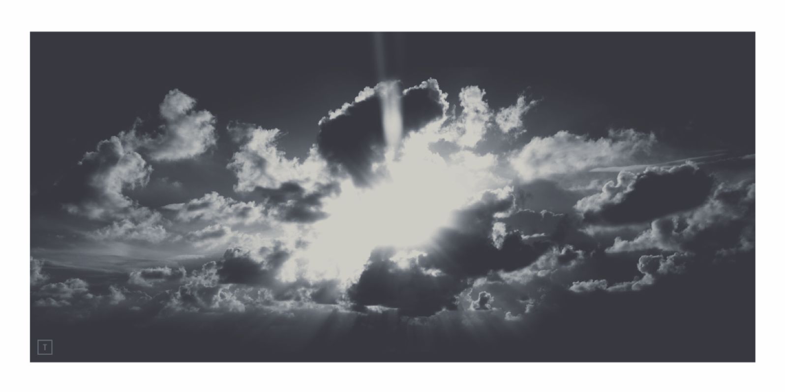 Offenbarungsmotiv: Himmel auf Klappkarte im DIN-Lang-Format