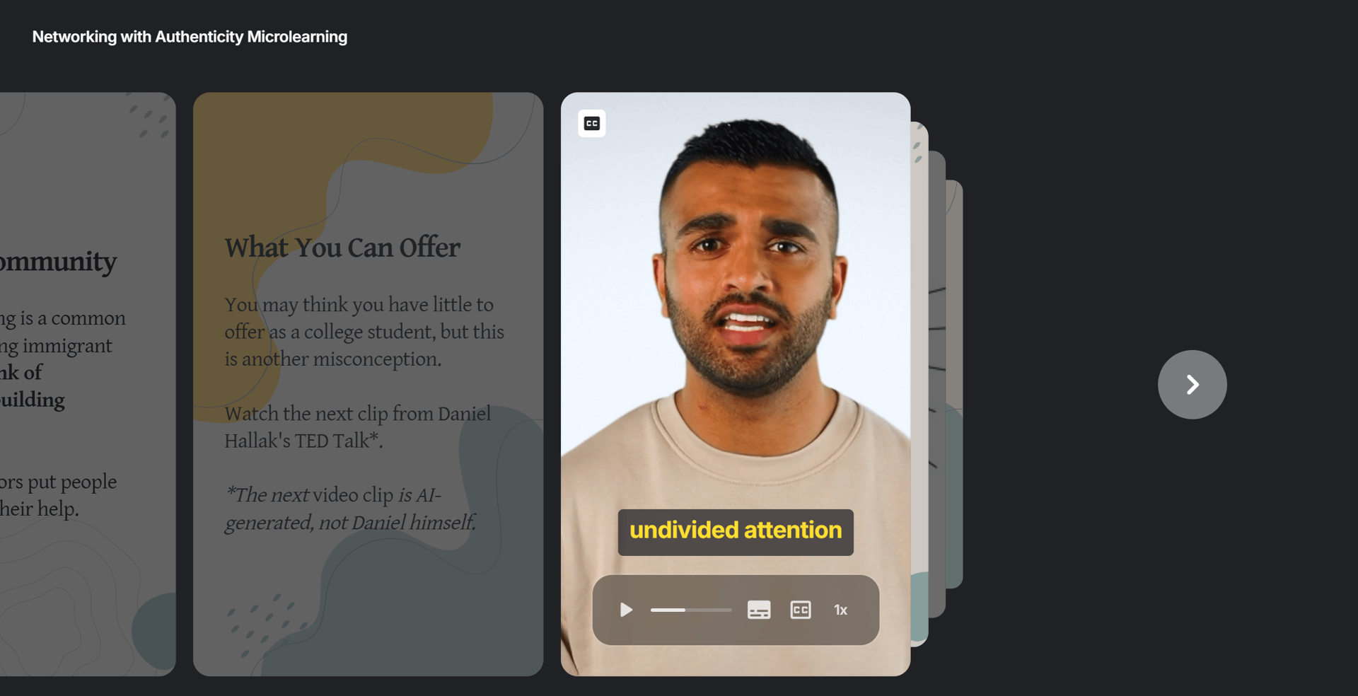 Card interaction of man talking video clip