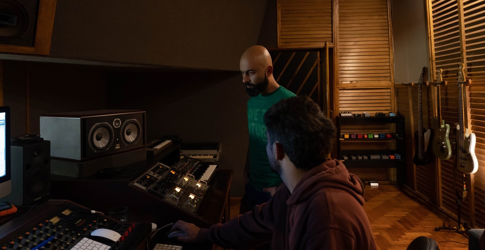 David De Mata and Fede Lopez at Fader Records