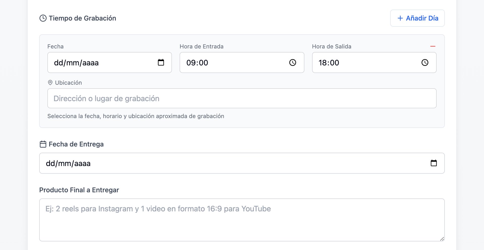 a website page with a list of items that are in the same place