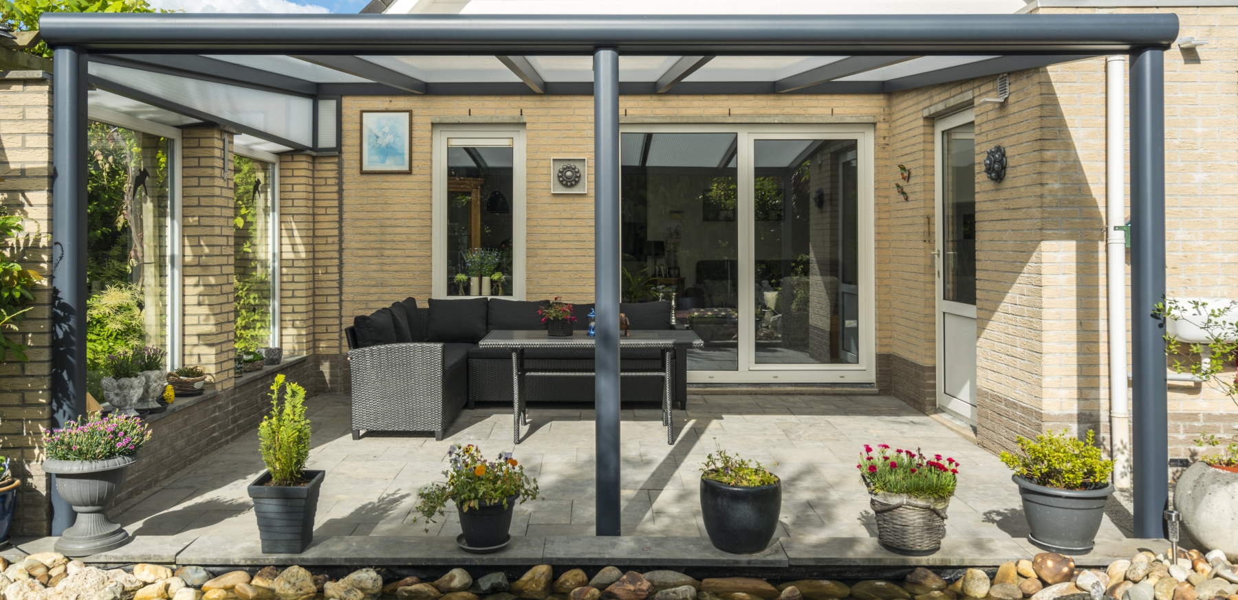 The Portico entry-level aluminium carport by The Good Veranda Company