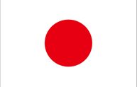 a red and white flag with a red circle