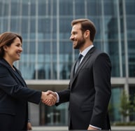 business people doing business