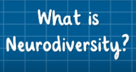 "What is neurodiversity?" on a blue graph paper background