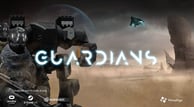 Two robot-like gorillas in the image of the VR video game Guardians