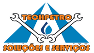 Logotipo da Techpetro Soluções e Serviços, especializada em estanqueidade, bombas de gasolina