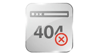 Icono 3D gris con número 404 y equis roja, simboliza página no encontrada o error de enlace en Egremy Digital.