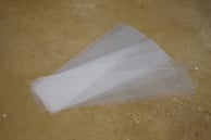 Acetate sheets cut to size for a self watering moss pole