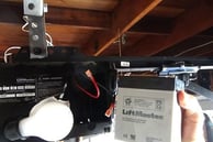 Garage door opener battery backup replacement.