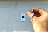 Emergency keyed vault release garage door opener.