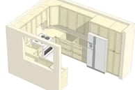 3D kitchen cabinet design preview – custom layout from KitchenRTA.ca