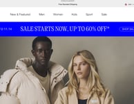 Home Page for Fila Clothing Website