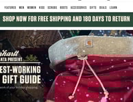 Home Page for Carhartt Clothing Website