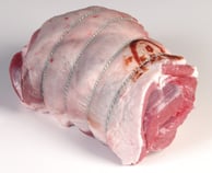 Half a raw rolled shoulder of hogget