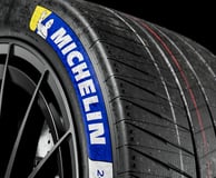 tread design of michelin tyre up close