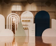 Wooden arch backdrops to hire