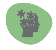 A representation of creativity- a human head in puzzle pieces