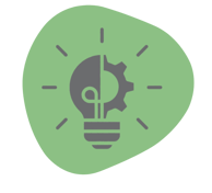 A representation of innovation- a lightbulb made up of cogs