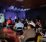 Group Drumming event with stage