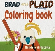 brad versus plaid story colouring book