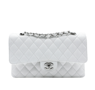 Channel Classi caviar quilted flap bag silver hardware