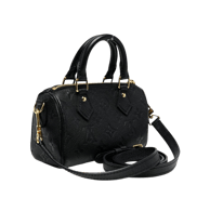 Louis Vuitton Nano Black Monogram Speedy Gold Hardware