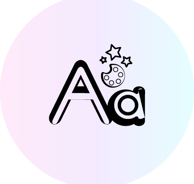 a letter A with a Paint Tool
