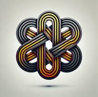 a stylized, abstract, geometric, geometric design