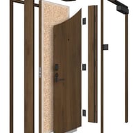 Acoustic doors for noise control and enhanced privacy.