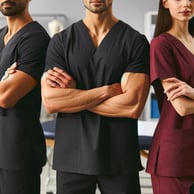a group of doctors and nurses in scrubs