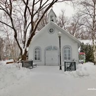 Domaine Maizerets, chapelle en hiver.