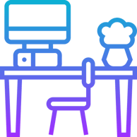 desk setup vector for recommended tools