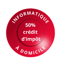 logo 50% crédit impot pour informatique à domicile