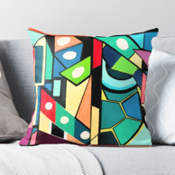 Colorful Abstract by Frankie Cervantes - Art by Frankie - Shop Pillows on Redbubble
