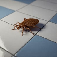 puce de lit sur carrelage