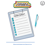 A term sheet document with checkboxes and lines for notes, accompanied by a pen. The image is titled