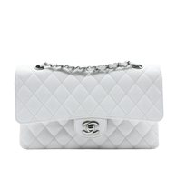 Channel classic caviar quilted flap bag silver hardware